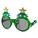 Glitter Christmas Tree Light Up Flashing LED Sunglasses
