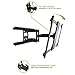 Kanto PDX650G Outdoor Full Motion Articulating TV Wall Mount for 37-inch to 75-inch TVs Up to 125 lb | Galvanized Steel Arms | Integrated Cable Management | Low Profile | 22 in Extension | Black