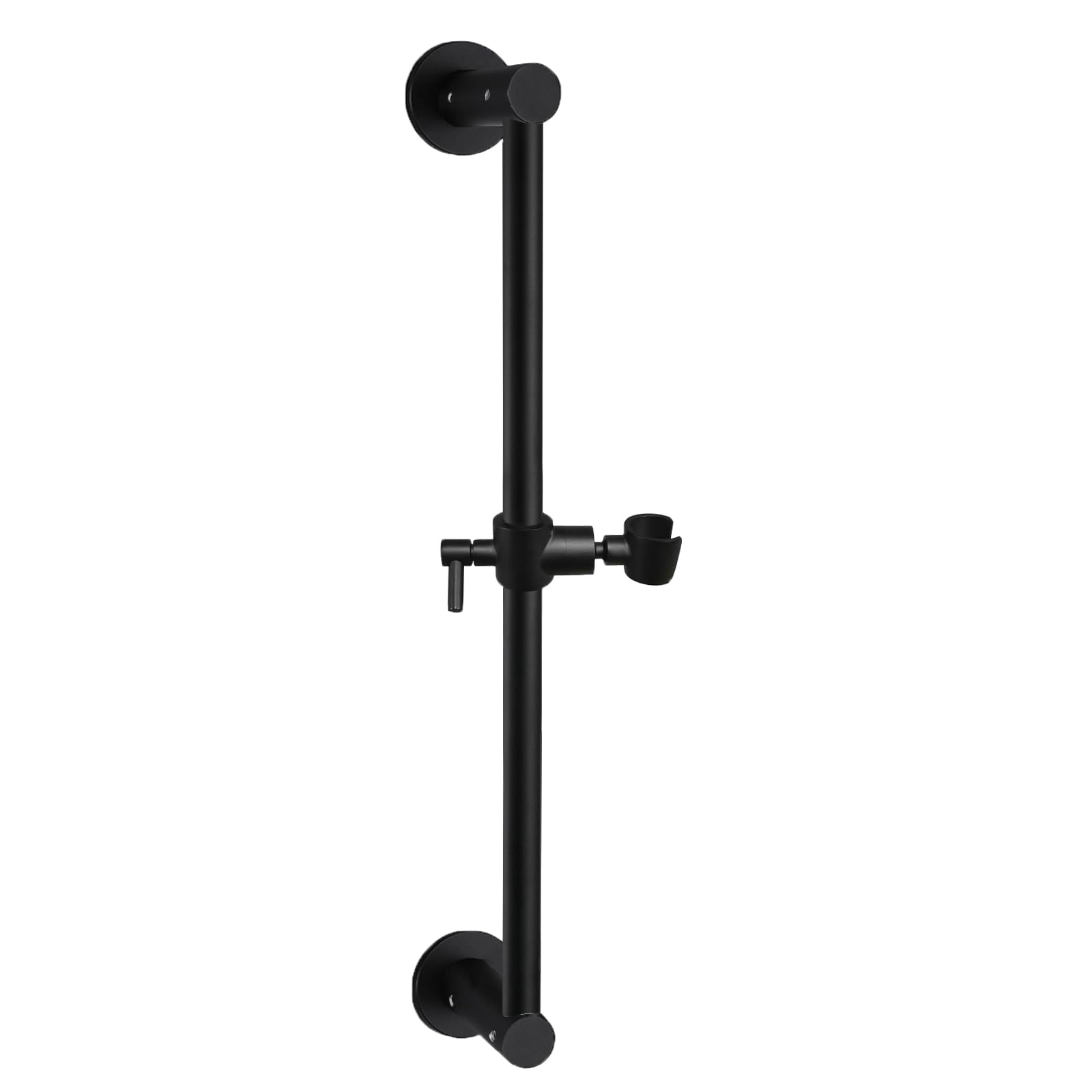 Photo 1 of Shower Slide Bar Adjustable Handheld Shower Head Holder Wall Mount - 15inch All-Metal Shower Head Slide Bar Compatible with Bathroom Drill Free Glue Installation - Black