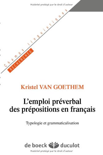L' emploi préverbal des prépositions en français