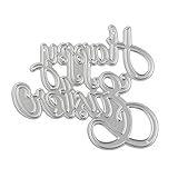 Anboo Blessings Series Cutting Dies Metal Stencils Embossing For DIY Scrapbooking Album Paper Card Art Craft Gift (Happy 02)