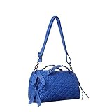 Women Washable Leather Top Handle Handbag ,Messenger Shoulder Bag Top Purse Tote Bag , Crossbody Cellphone Bag + Katloo Nail Clipper (Blue)