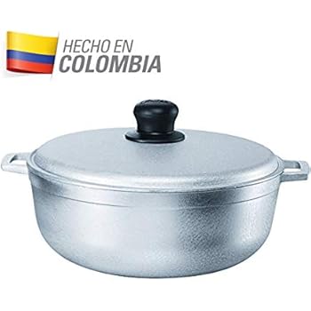 IMUSA USA GAU-80508 17.9Qt JUMBO Traditional Colombian Caldero (Dutch Oven) for Cooking and Serving, Silver