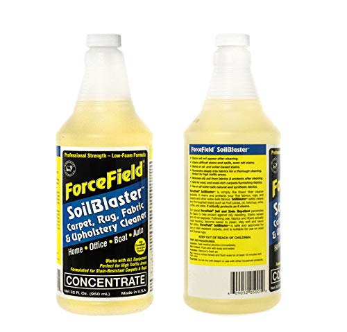 Forcefield Soilblaster - Fabric, Upholstery and Carpet Cleaner Concentrate Kit - Professional Strength Deep Stain Remover For Carpet, Rugs, Pet Spots - Concentrate Makes Up To 2 Gallons