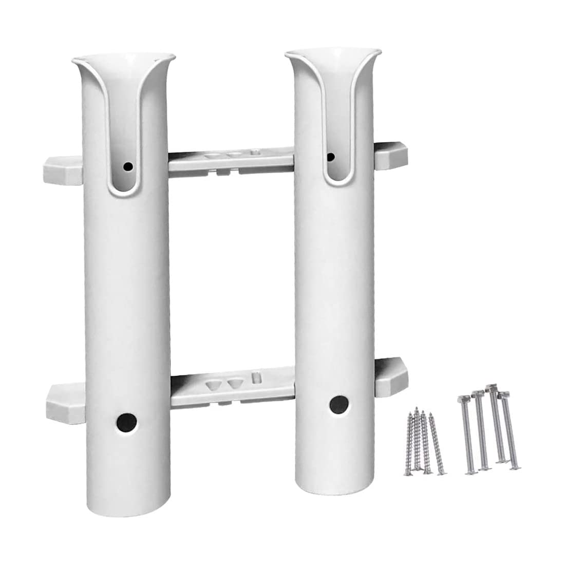 ZONADAH Plastic Dual 2-ROD Rack Vertical Holder Organiser - Boat Kayak Canoe Fishing Rod Storage Lure