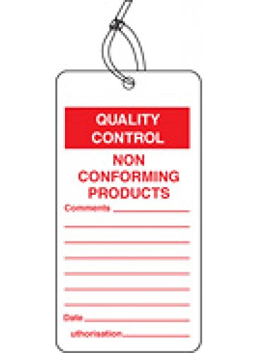 Caledonia Signs 59784 Non Conforming Product QC Tag (Pack of 10)