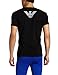 Emporio Armani Men's Classic Eagle Stretch Cotton V-Neck T-Shirt, Black, X-Large