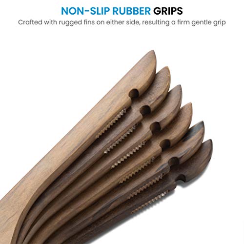 image for ZOBER High-Grade Wooden Shirt Hangers with Rubber Grips (20 Pack) Smoo