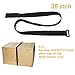 Hanete 18 and 36 inch Reusable Fastening Cable Straps Set, 12 Pcs Hook and Loop Cable Tie Wraps Cinch Cable Tie Down Straps