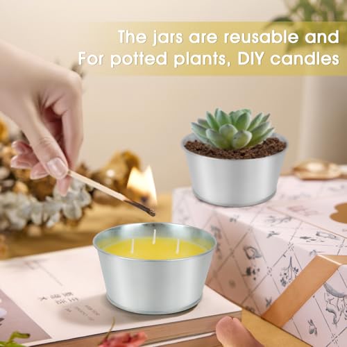 Citronella Candle Outdoor Large 2 x 12 oz, 120 Hours Outdoor Candles, Citronella Candle with 3 Wick - Natural Soy Wax Scented Candle Women for Garden, Camping, Indoor, Patio, Picnics