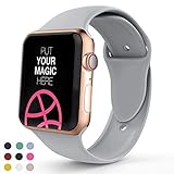 VATI Sport Band Compatible with Apple Watch Band 40mm 44mm 42mm 38mm, Soft Silicone Sport Strap Replacement Bands Compatible with iWatch Apple Watch Series 4, Series 3/2/1 S/M M/L
