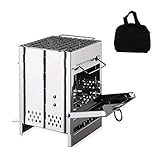 YYAN Folding Stove Wood Alcohol Stainless Steel Portable Outdoor Camping Cooking