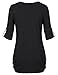 Timeson Women Tops, Woman Spring Half Sleeve V-Neck Tunic Blouse Top Black X-Large