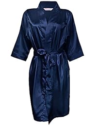 Zynotti Women's Rhinestone Bride Bridesmaid Maid of Honor Mother of The Bride Mother of The Groom Wedding Satin Robe