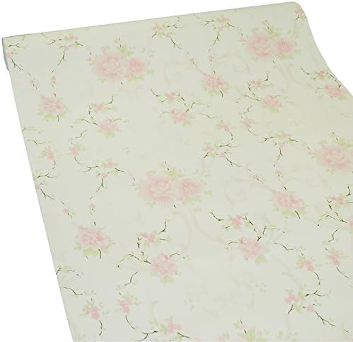 MyFun Girls Room Wallpapper Decor Cute Pink Peony Flower For Childrens Daughter Room (Pink Flower)