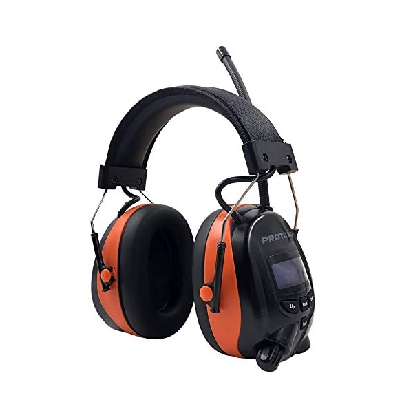 Protear Ear Defenders with DAB+/FM Radio & Bluetooth 5.2, Noise Cancelling Wireless Headphones for Workshop, Garden…