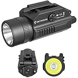 SKYWOODS 1200 Lumen Compact Pistol Weapon Light for Picatinny MIL-STD-1913 and Glock Pistol Weapon Lights with 2 x CR123A Bat