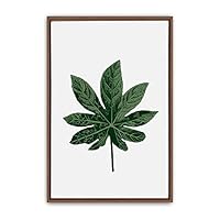 Framed Canvas Wall Art Green Leaves Canvas Prints Home Artwork Decoration for Living Room,Bedroom - 16x24 inches