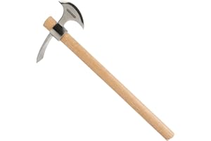 AKBFOX 2 in1 Garden Pickaxe Weeding Mattock Gardening Tool 16inch Hatchet Chopping Axe Stainless Steel Blade Cutter for Outdoor Camping Wood Splitting Digging Planting Farming Landscaping Loosening Soil