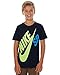 Nike T Shirt Junior Skateboarding Tee Logo Crew Neck Short Sleeve Top Cotton T Shirt New (M 10/12 Years, White)