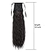 24 Inch Long Tie Up Ponytail Hair Extension 1 Piece Hairpiece Synthetic Binding Pony Tail Clip in Hair Extensions for Girl Lady Woman (24Inch Tie Up Ponytail, 1B#)