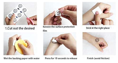 60 sheets temporary tattoo fake tattoos waterproof and long lasting, butterfly rose moon sugar skull mix and match style small arm thigh children\'s tattoos, suitable for children girls adult men and women