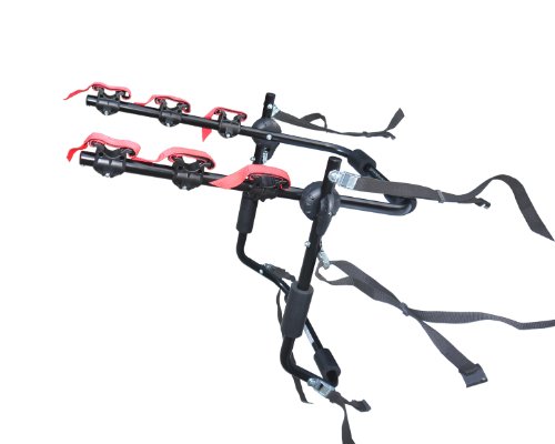 Sparehand 3-Bike Trunk Mounted Car Rack for All Frame Types, 80 lb. Max Weight Capacity - Thumbnail 2
