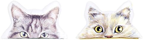 Bundle of 2 Ashdene 15" x 9" Peeping Cats Accent Pillows