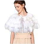Zakia Gothic Victorian Fashion Feather Shrug Shawl Halloween Wedding Poncho Costume Zakia Gothic Victorian Fashion Feather Shrug Shawl Halloween Wedding Poncho Costume