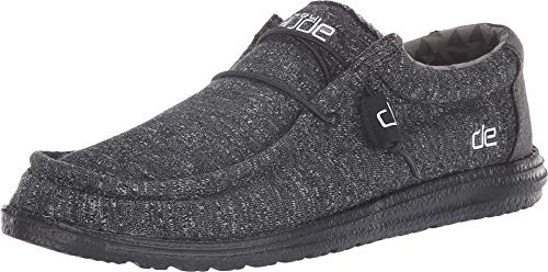 Hey Dude Men's Wally B Stretch Black Melange Size 8