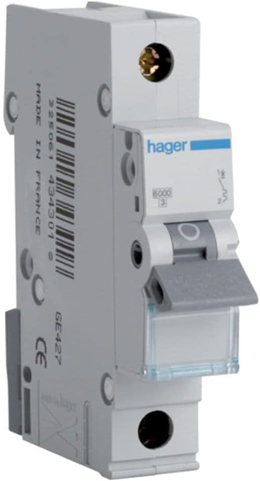 Hager MTN120 1 Pole 20A SP MCB Type B 6kA 1 Module