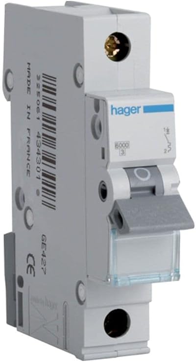 Hager MTN120 1 Pole 20A SP MCB Type B 6kA 1 Module