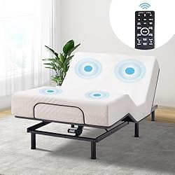 MUUEGM Adjustable Bed Base Queen+ 8 Inch Memory