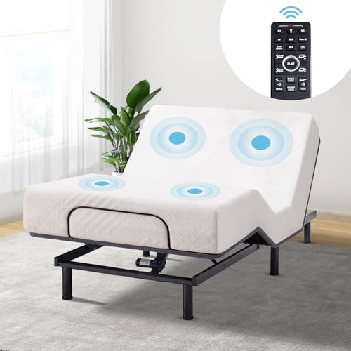 MUUEGM Adjustable Bed Base Queen+ 8 Inch Memory