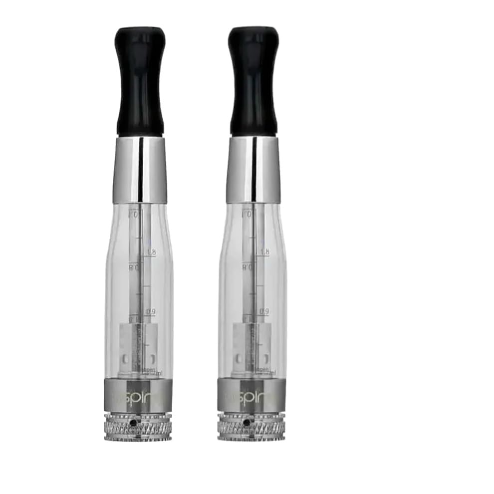 2 x Aspire CE5 BVC Clearomizer Mouth To Lung Tank (Clear), Nicotine Free