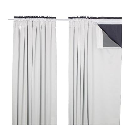 Ikea Glansnava Curtain Liners 1 Pair Light Grey 143x290 Cm