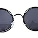 FUNOC Retro 90s Women's Round Lens Sunglasses Goggles Steampunk Grunge