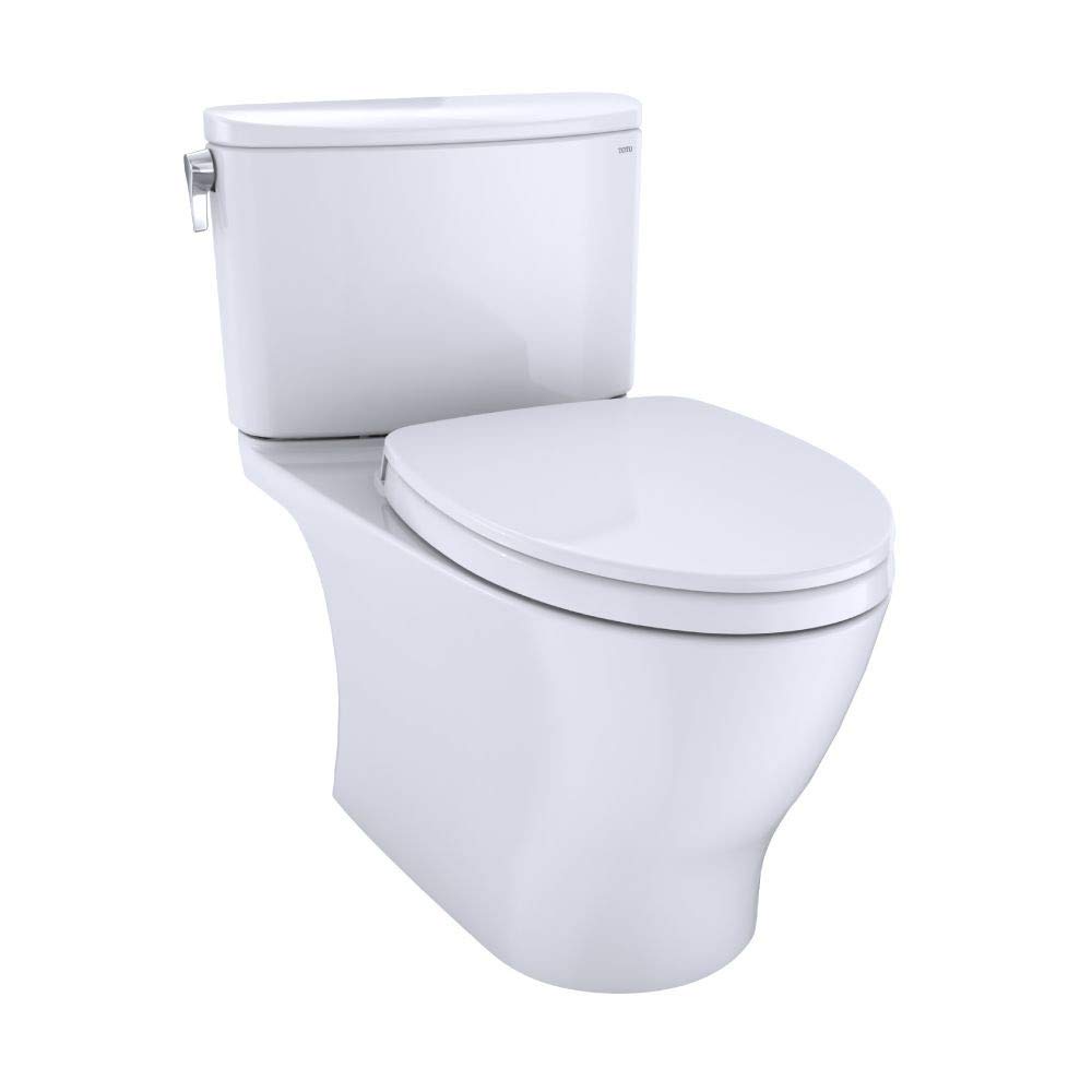 Photo 1 of ** USED / MISSING PARTS / ONLY THE RATE/ UNTESTED **
TOTO® Nexus® 1G® Two-Piece Elongated 1.0 GPF Universal Height Toilet with CEFIONTECT® and SS124 SoftClose Seat, WASHLET®+ Ready, Cotton White - MS442124CUFG#01
