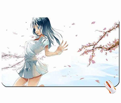 Anime cleavage seikon no qwaser drawings anime big pajamas mafuyu oribe tomo yamanobe teres big mouse pad computer mousepad Dimensions: 23.6 x 13.8 x 0.2