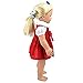JELEUON Cute Baby Beautiful Red Velvet Doll Dresses Clothes 16-18 inch American Girl Doll