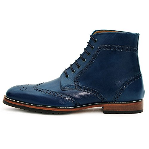 mens blue brogue boots
