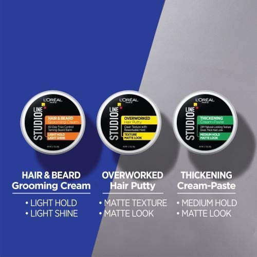L'oreal Paris Studio Line Texture And Control Overworked Hair Putty Styling Paste, 1.7 Oz (2