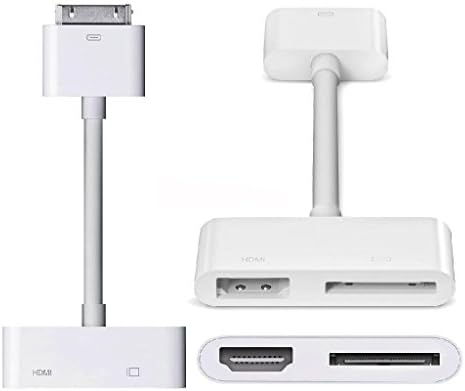 ONSEMI HDMI cable HDMI adapter iPad dock to HDMI digital AV video adapter Dock to HDMI HDTV HDTV AV cable adapter for iPad 2 3 iPhone 4 4S iPod Touch 4G (only compatible with iOS 6.0. 8.0 version)