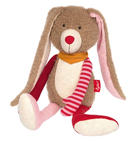SIGIKID 39214 Hase Patchwork Sweety Mädchen Kuscheltier empfohlen ab Geburt rosa/braun