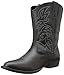 Deer Stags Girls Ranch Western Boot, Black, 11 Little Kid