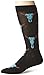 K.Bell Black Label Men's Steer Skulls Crew Sock, Black, 10-13/Shoe Size 6-12
