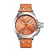 TW Steel Unisex Canteen Orange Silicone Strap Watch 45mm TW530