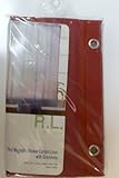 100 % Vinyl Burgundy Magnetic Shower Curtain Liner with Grommets, Mildew and Water Resistant Standard Size 70