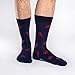 Good Luck Sock Men's Lobsters & Crabs Crew Socks,Large (Shoe size 7-12),Blue