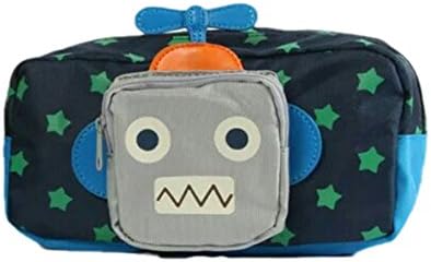 Lunas Cute Robot Children Waist Bag Toddler Kids Waist Pack Satchel Running Bag (Blue) 20107cm/7.883.942.76"